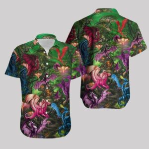 Magical Dragon In The Forest Hawaiian Shirts  - Thelegend59
