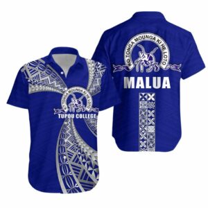 (Malua) Tupou College Hawaiian Shirt Toloa Tonga  - Thelegend59