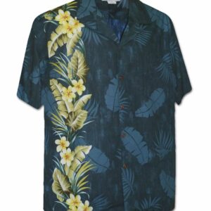 Manoa Garden Navyhawaiian Shirt Made In Hawaii - Summer Hawaiian Shirts - Beach Hawaiian Shirtss  - Thelegend59