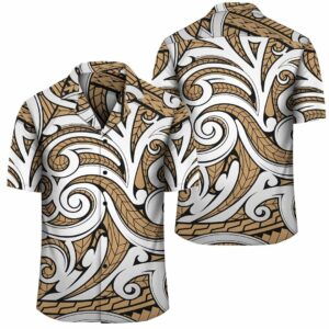 Maori Ethnic Ornament Gold Hawaiian Shirt  - Thelegend59