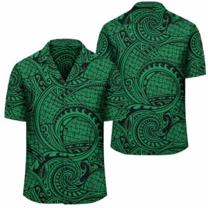 Maori Lauhala Green Hawaiian Shirt  - Thelegend59