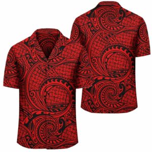 Maori Lauhala Red Hawaiian Shirt  - Thelegend59