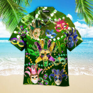 Mardi Gras Masks Carnival Aloha Hawaiian Shirts Pn303052Lb - For Men And Women - Kids  - Thelegend59