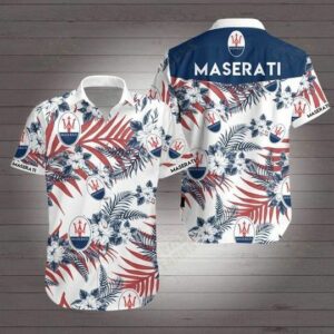 Maserati Hawaiian Graphic Print Short Sleeve  - Thelegend59