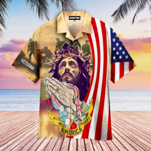 Memorial Day Jesus Bless For American Veteran Aloha Hawaiian Shirts - For Men And Women - Kids  - Thelegend59