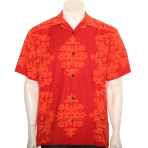 Men Orange Hawaiian Shirt  - Thelegend59