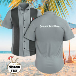 Men'S Custom Text 50S Vintage Bowling Hawaiian Shirtss Classic Retro Hawaiian Shirts For Men  - Thelegend59