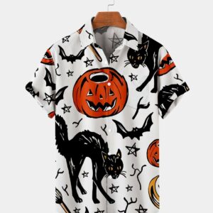 Men'S Large Casual Holiday Theme Hawaiian Shirt With Pocket  - Thelegend59