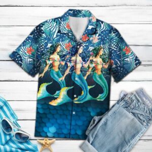 Mermaid Blue Best Design Hawaiian Shirt For Men Women  - Thelegend59