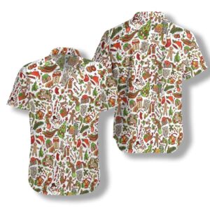 Merry Christmas Pattern Hawaiian Aloha Hawaiian Shirtss  - Thelegend59