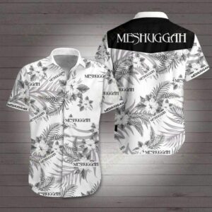 Meshuggah Rock Band Hawaiian Graphic Print Short Sleeve  - Thelegend59