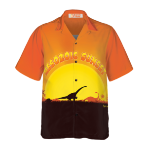 Mesozoic Sunset Dinosaur Hawaiian Shirt - For Men And Women - Kids  - Thelegend59