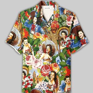 Mexican Girl Vintage &Amp; Retro Unisex Hawaiian Shirts  - Thelegend59