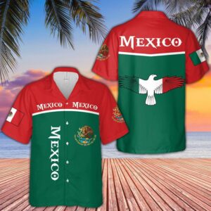 Mexico Root Green Red Flag Color Unisex Hawaiian Shirts  - Thelegend59