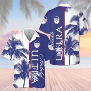 Michelob Ultra Palm Tree All Over Print 3D Aloha Summer Beach Hawaiian Shirt  - Thelegend59