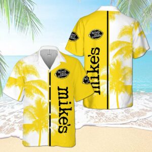 Mike'S Hard Lemonade Palm Tree All Over Print 3D Aloha Summer Beach Hawaiian Shirt  - Thelegend59