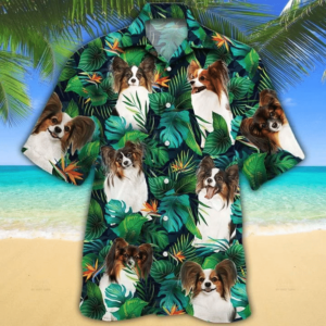 Miniature Pinscher Dog Lovers Tropical Leaves Hawaiian Graphic Print Short Sleeve Hawaiian Shirt  - Thelegend59