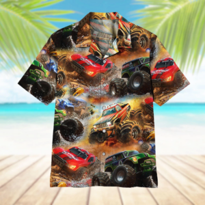 Monster Truck Hawaiian Shirt For Men Women  - Thelegend59