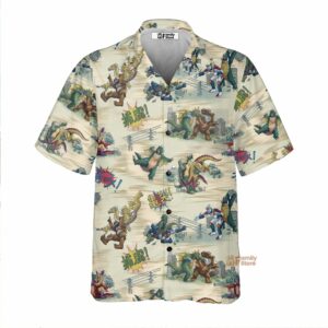 Monsters Kaiju Battles Hawaiian Shirt - For Men And Women - Kids  - Thelegend59
