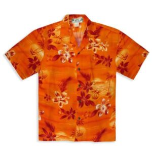 Moonligh Tropical Orange Hawaiian Shirt  - Thelegend59