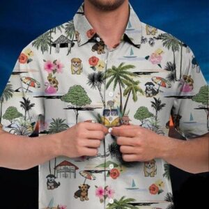 Morkie Hawaiian Shirt Hawaii Beach Retro  - Thelegend59