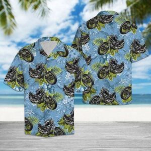 Motorbike Tropical Hawaiian Aloha Hawaiian Shirtss  - Thelegend59