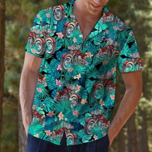 Motorbike Tropical Multicolor Unique Design Hawaiian Shirt For Men Women  - Thelegend59