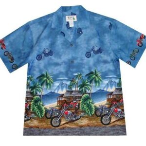 Motorcycle Blue Nice Design Hawaiian Shirt  - Thelegend59