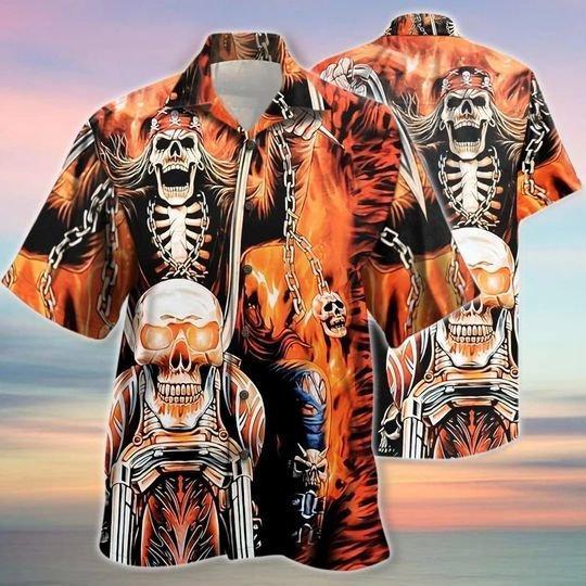 Motorcycle Hawaiian Shirt Motorcycle 50  - Thelegend59