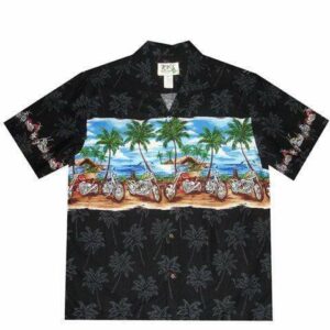 Motorcycles Coconut Black Unisex Hawaiian Shirts  - Thelegend59