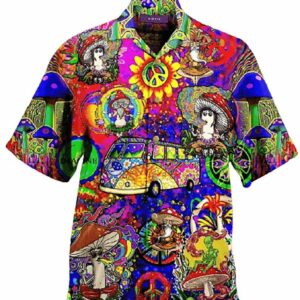 Mushroom Hippie Multicolor Nice Design Hawaiian Shirt  - Thelegend59