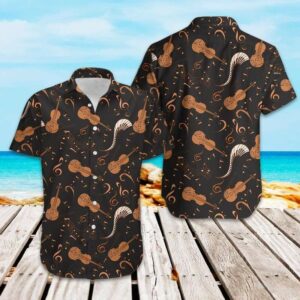 Music Love Pattern Amazing Violin Hawaiian Aloha Hawaiian Shirtss  - Thelegend59