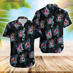Music Love Tropical Hawaiian Aloha Hawaiian Shirtss  - Thelegend59