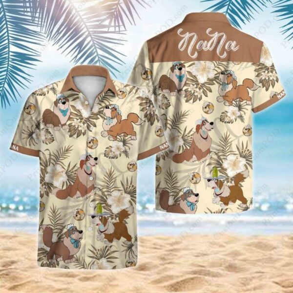 Nana Hawaiian Graphic Print Short Sleeve  - Thelegend59