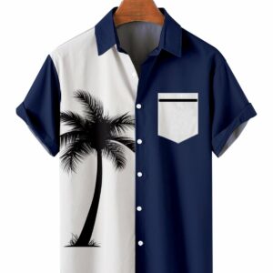 National Hawaii Aloha Men'S Large Short Sleeve Hawaiian Shirts  - Thelegend59