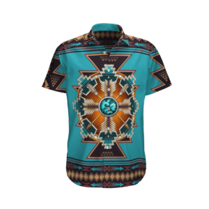 Native America  Blue Nice Design Unisex Hawaiian Shirt  - Thelegend59