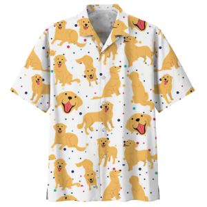 Naughty Golden Retriever Dog Hawaiian Shirt For Men Women  - Thelegend59