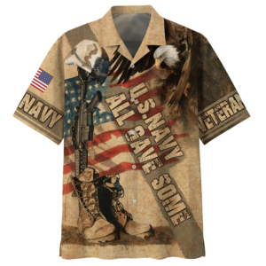 Navy All Gave Some Eagle With Gun U.S Navy Veteran Hawaiian Shirt - For Men And Women - Kids  - Thelegend59
