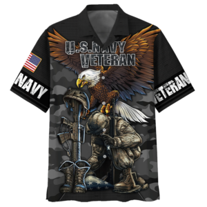 Navy Eagles With Soldiers Holding Guns U.S Navy Veteran Hawaiian Shirt - For Men And Women - Kids  - Thelegend59