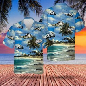 Navy Sikorsky Sh-3 Sea King Blue Beach Unisex Hawaiian Shirts Beach Shorts  - Thelegend59
