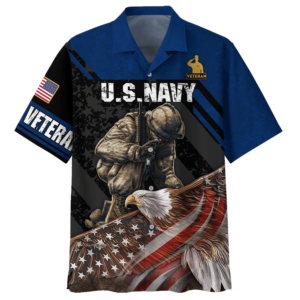 Navy The Soldier With The Eagle Veteran U.S Navy Hawaiian Shirt - For Men And Women - Kids  - Thelegend59