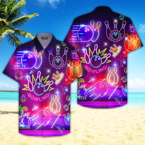 Neon Bowling Club Hawaiian Shirt For Men Women  - Thelegend59