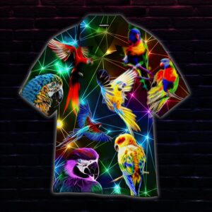 Neon Parrots Hawaiian Shirt For Men Women  - Thelegend59