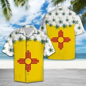 New Mexico Yucca Flag Yellow Awesome Design Hawaiian Shirt For Men Women  - Thelegend59