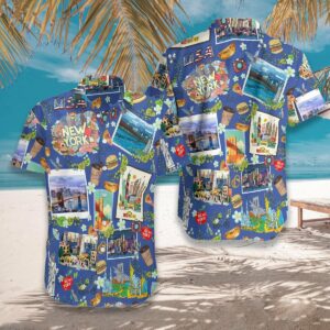 New York City Love Hawaiian Shirt For Men Women  - Thelegend59
