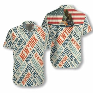 New York Satue Of Liberty Vintage Hawaiian Shirt For Men Women  - Thelegend59