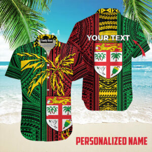Newest Fiji Mix Coconut Custom Name Hawaiian Shirts Pn303036Lb - For Men And Women - Kids  - Thelegend59