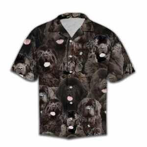 Newfoundland Dog Lover Unisex Hawaiian Aloha Hawaiian Shirtss  - Thelegend59