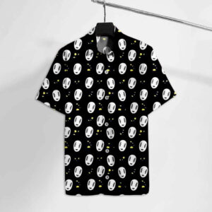 No Face With Gold Pattern Hawaii Thawaiian Shirts - Print Short Sleeve  - Thelegend59