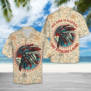 No One Is Illegal Hawaiian Shirt For Men Women  - Thelegend59